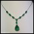 $38,000 12.22Ctw Emerald and Diamond Necklace 18k White Gold