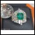 Auction Wednesday 6/26/24 $29,875 4.46Ctw Emerald and Diamond Wide Dinner Ring 18k White Gold