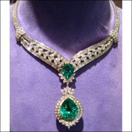 Sold for $133,000 91.77Ctw Gia Certified Colombian Emeralds 11.18Ct F1 + 26.73Ct F2 & & Diamond Necklace 18k White Gold