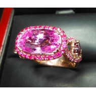 Sold in Texas Gia 8.12Ct No Heat Purplish Pink Sapphire Ring 18k Gold by Jelladian