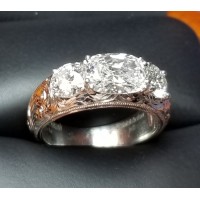Sold 2.05Ct "Rae of Light" 3 Gia D Color Internally Flawless Diamonds Plat by Jelladian