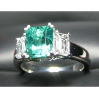 Sold Reorder for $7,000 Gia 2.21CT Emerald & Diamond Ring Platinum by Jelladian ©