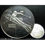 Sold in Australia for U.S.$48.79 Silver 999.9 Sapparo 1972 Winter Olympic Skiing Coin Click Register above and place Your bids