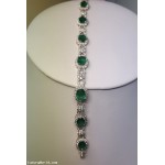 Auction Wednesday 6/26/24 $25,800 12.94Ctw Emerald and Diamond Bracelet 14k White Gold