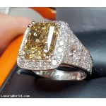 Order for $103,854 5.42Ct Gia Fancy Deep Brownish Yellow Diamond Vs1 & D Flawless Rounds Platinum Ring by Jelladian ©