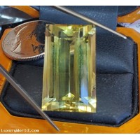 $1,500 39.94ct greenish Yellow Prasiolite Gemstone $1 No Reserve Auction